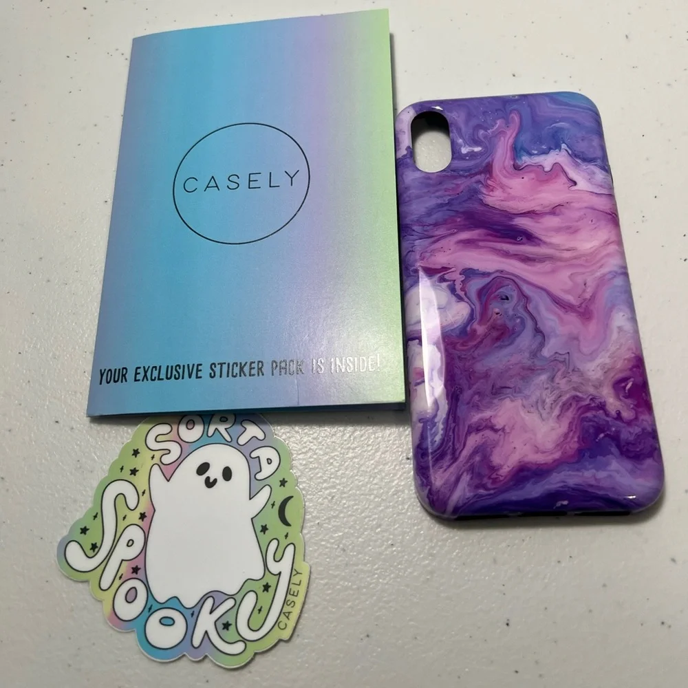 iPhone X Marble Purple Case
